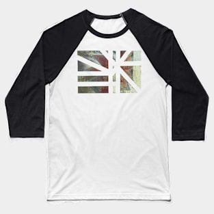 View of Weathered Abstract Christmas flower Baseball T-Shirt